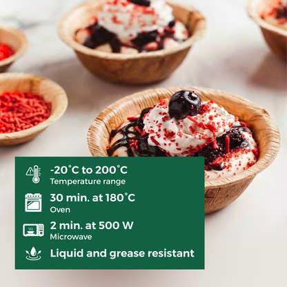 Disposable Palm Leaf Bowls 6.5" | 25 Pcs Bulk